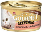 Консервированный корм для кошек Gold. Форель и овощи 0,085кг