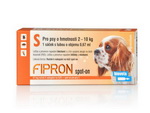 Противопаразитарные препараты Fipron Spot On - капли от блох и клещей  для собак S 2-10 кг